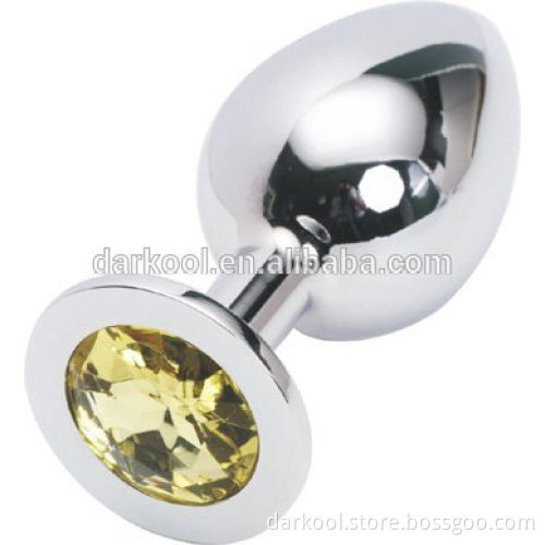 N002/Medium Male Masturbation Stainless Steel Jewelry Plug Anal Toy